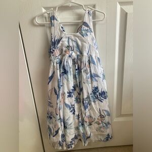Old Navy Kids Floral Casual Dress - Blue and White